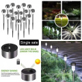 4PCS LED Lawn Night Lamp Waterproof LED Solar Lights Built-In Stakes Auto Garden Lawn Camping Lamp Power-Saving Recharged